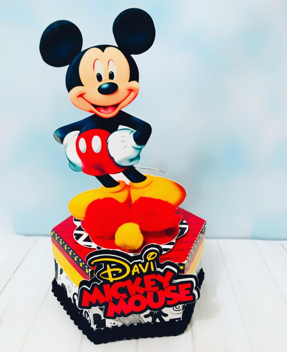 Festa Mickey - Arquivo Digital 5 Arte digital Mickey Mouse para topo de bolo ou caixa decorativa.