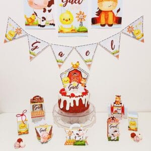 Festa Pronta Só um bolinho Fazendinha Menino
