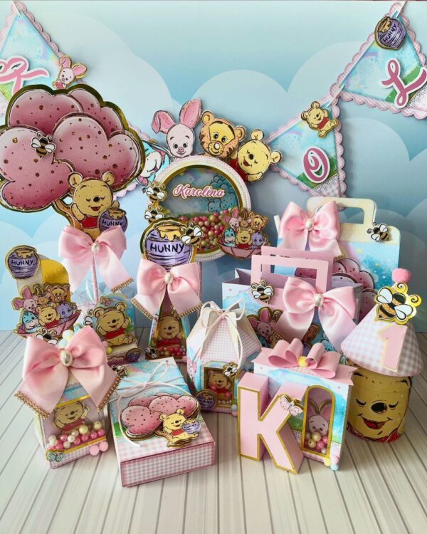 Festa Ursinho Pooh Rosa Luxo