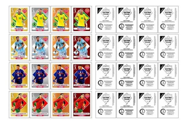 Figurinhas Digitais Legends Frente E Verso Copa Mundo 2022