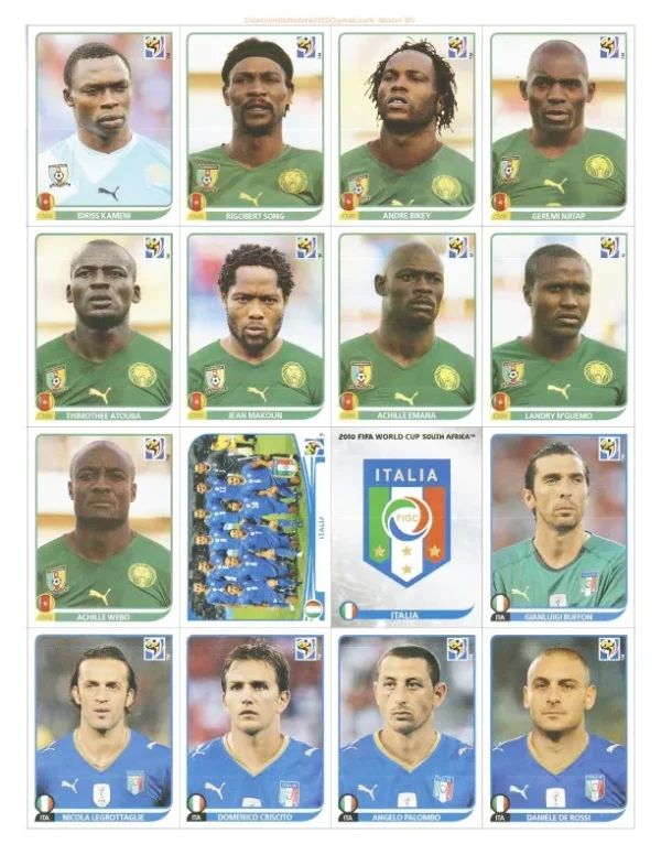 Figurinhas Pdf P Imprimir Copa Do Mundo 2010 África Do Sul