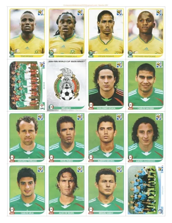 Figurinhas Pdf P Imprimir Copa Do Mundo 2010 África Do Sul