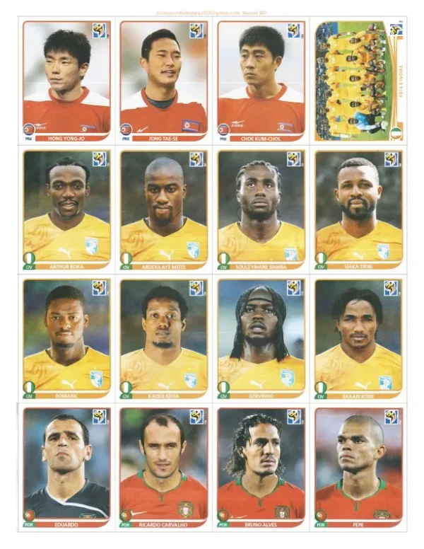 Figurinhas Pdf P Imprimir Copa Do Mundo 2010 África Do Sul