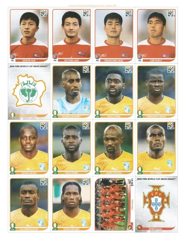 Figurinhas Pdf P Imprimir Copa Do Mundo 2010 África Do Sul
