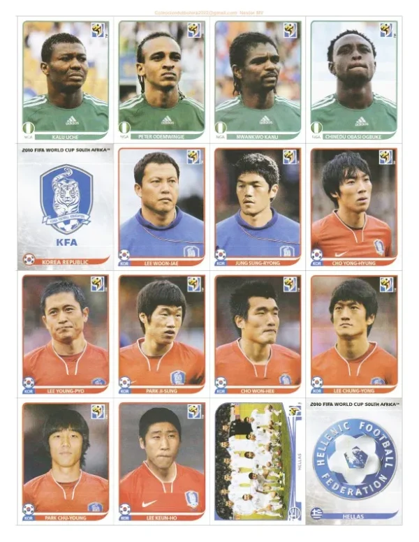 Figurinhas Pdf P Imprimir Copa Do Mundo 2010 África Do Sul