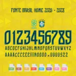 Fonte Camisa Brasil 2026 Home Vetor AI PDF SGV PNG OTF TTF