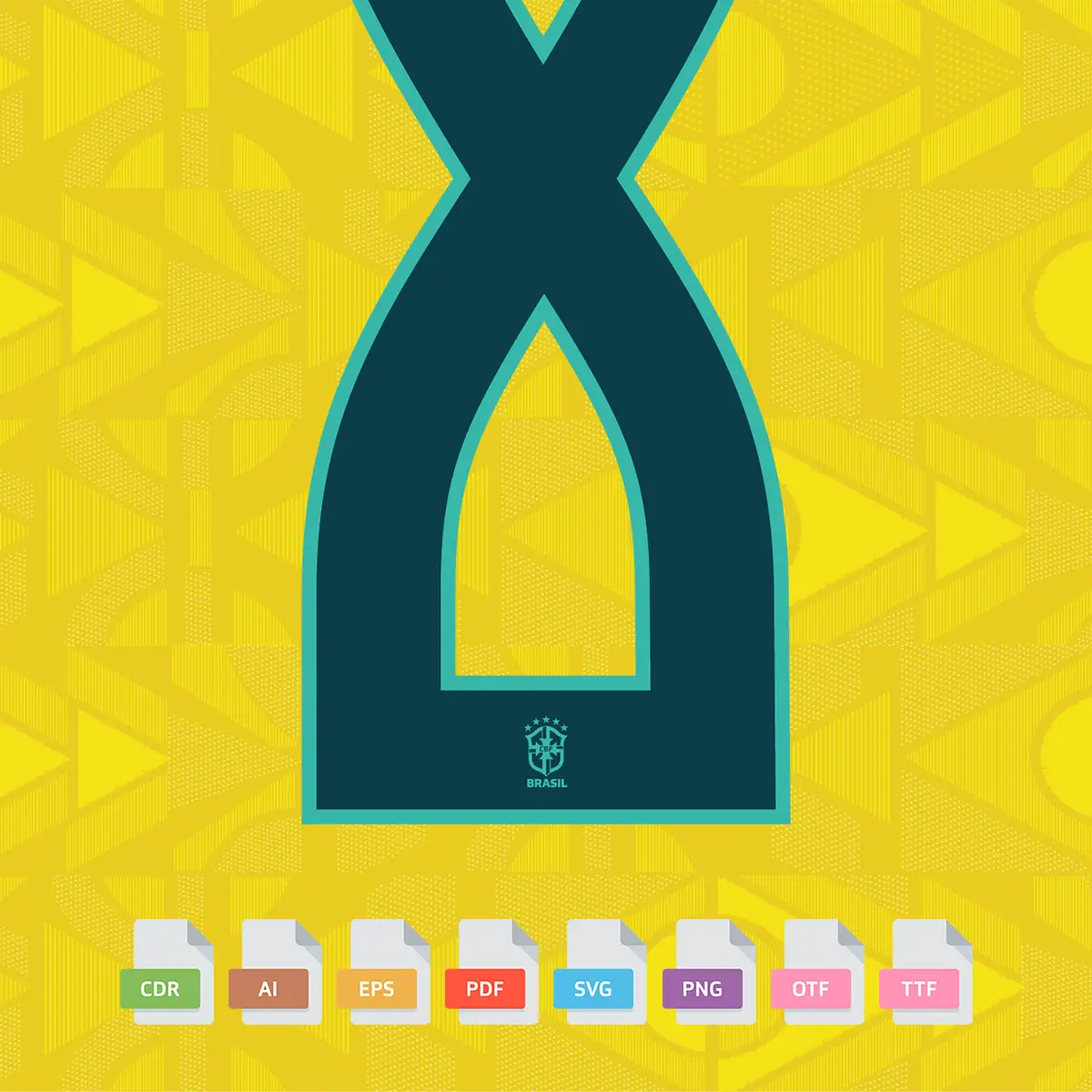 Fonte Camisa Brasil 2026 Home Vetor AI PDF SGV PNG OTF TTF 3 Arte vetorizada de número 10 da seleção brasileira em formato digital