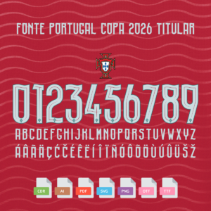 Fonte Camisa I Seleção Portugal Copa 2026 Vetor