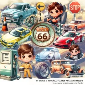 Ilustracoes Carros Vintage Cute 3d Fofo Imagens Png 3