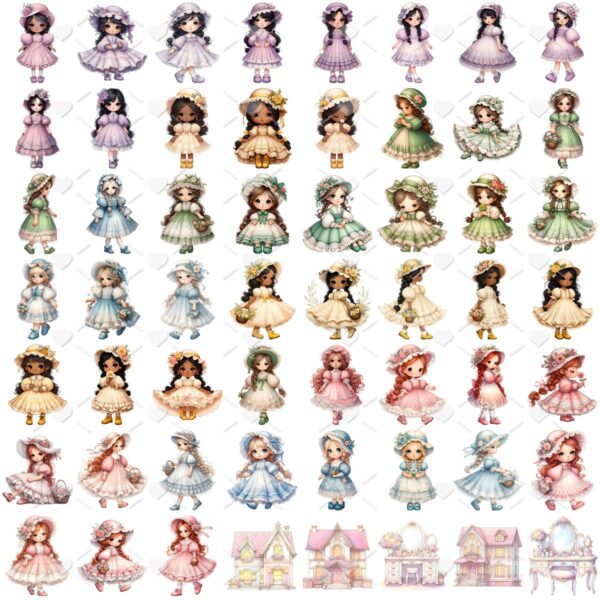 Ilustrações Casinha de Bonecas Sarah Kay Cute 3D Imagens Png
