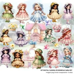 Ilustrações Casinha de Bonecas Sarah Kay Cute 3D Imagens Png