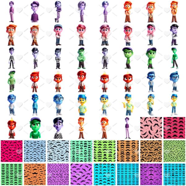 Ilustrações Dia dos Pais Emoções Png Fofo Kit Digital Disney