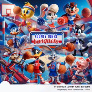 Ilustrações Looney Tunes Basquete Cute 3D Fofo Imagens Png