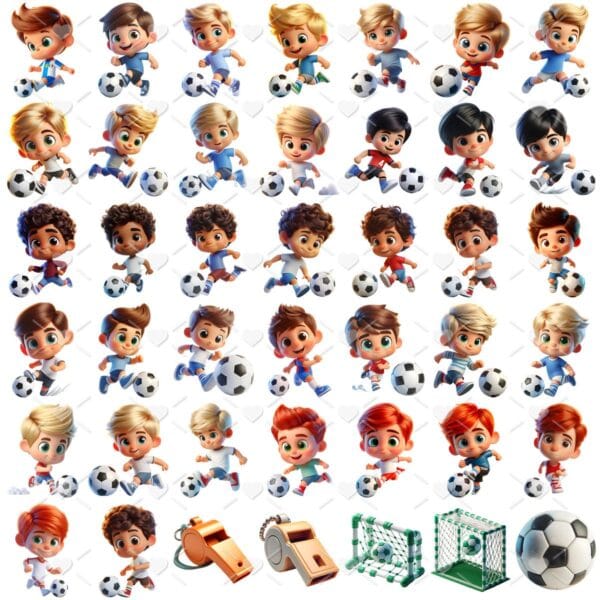 Ilustracoes Mascotes Futebol Cute 3d Fofo Imagens Png 2