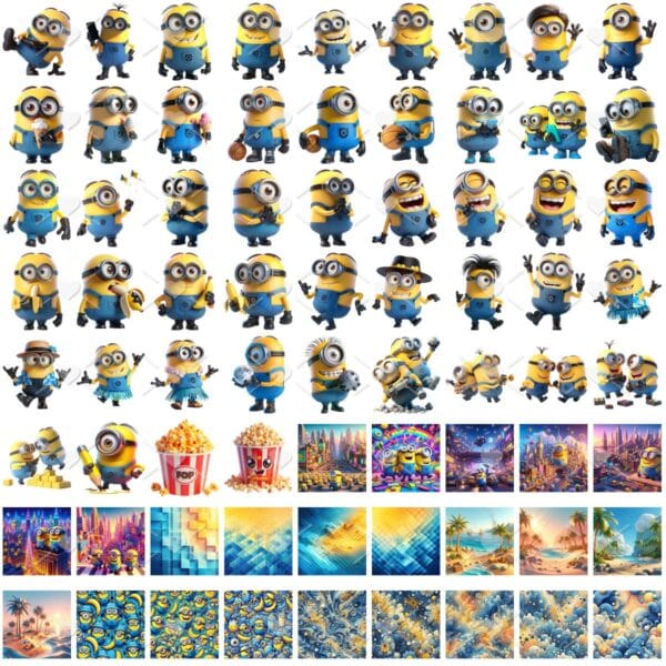 Ilustrações Meu Malvado Favorito Minions Cute 3D Imagens Png