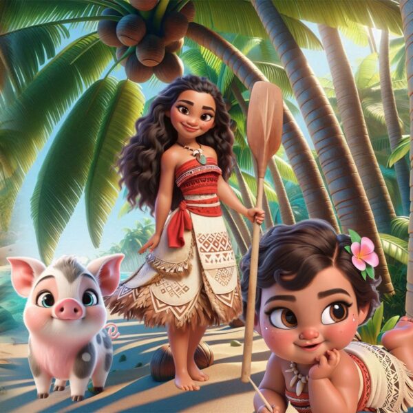 Ilustrações Moana 3D Cute Fofo Imagens Png Transparente