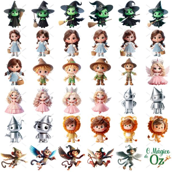 Ilustracoes O Magico De Oz Cute 3d Fofo Mascotinhos Png 2