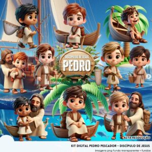 Ilustracoes Pedro Pescador Discipulo De Jesus Cute 3d Png 3