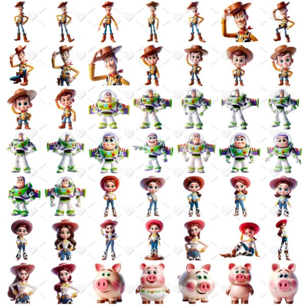 Ilustrações Toy Story Personagens Cute 3D Fofo Imagens Png