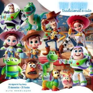 Ilustrações Toy Story Personagens Cute 3D Fofo Imagens Png