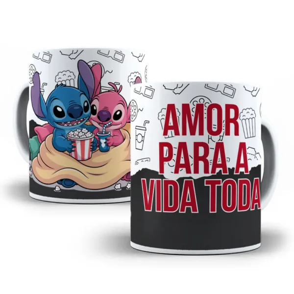 Kit 14 Artes de Stitch para Caneca Dia dos Namorados
