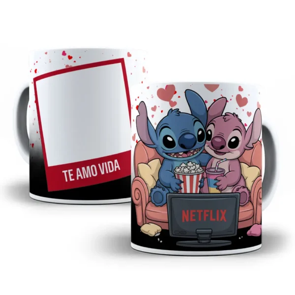 Kit 14 Artes de Stitch para Caneca Dia dos Namorados