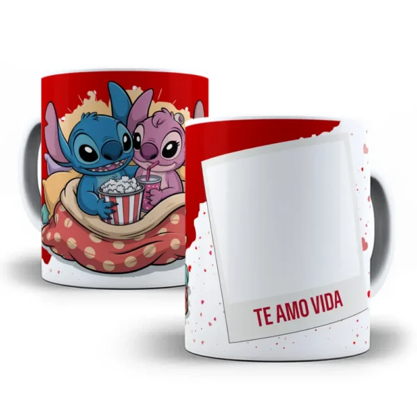 Kit 14 Artes de Stitch para Caneca Dia dos Namorados