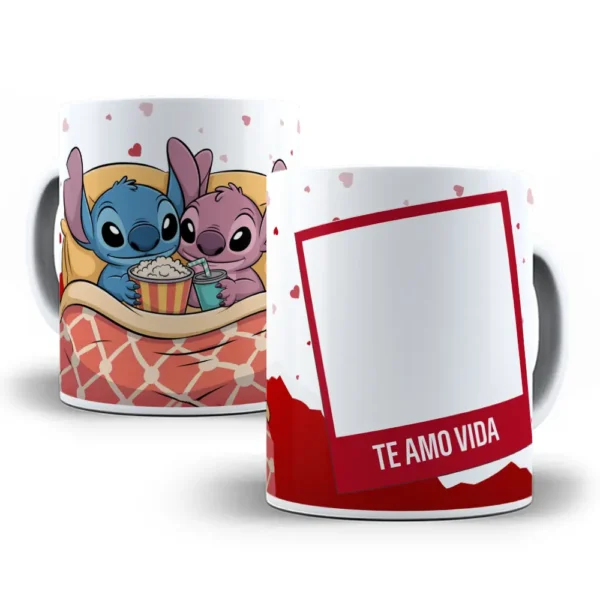 Kit 14 Artes de Stitch para Caneca Dia dos Namorados