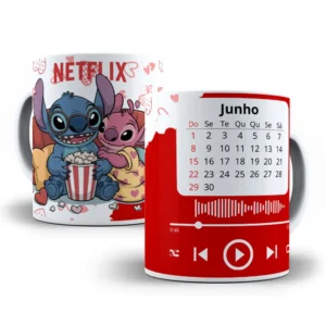 Kit 14 Artes de Stitch para Caneca Dia dos Namorados