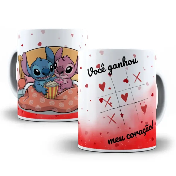 Kit 14 Artes de Stitch para Caneca Dia dos Namorados