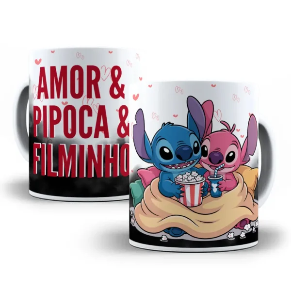 Kit 14 Artes de Stitch para Caneca Dia dos Namorados