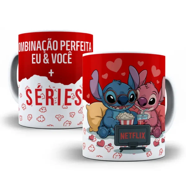 Kit 14 Artes de Stitch para Caneca Dia dos Namorados