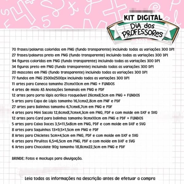 Kit Arquivo Digital Dia Dos Professores Frases Caneca Figura