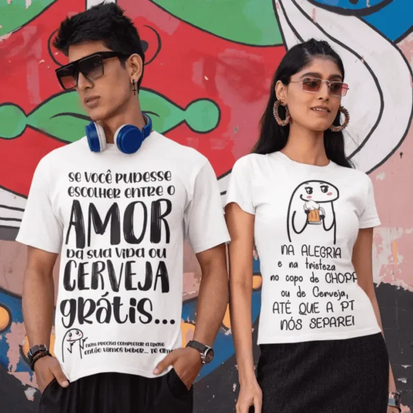 Kit Arte Dia dos Namorados para Copos e Camisas