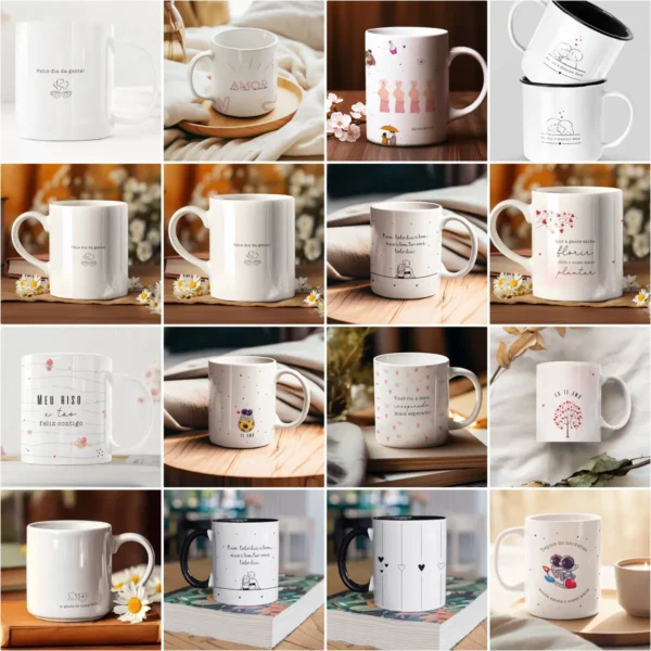 Kit Arte para Canecas Dia dos Namorados - Edição Especial