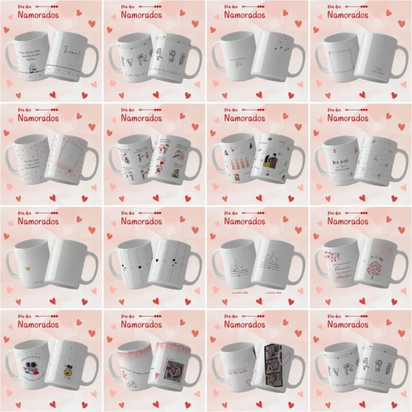 Kit Arte para Canecas Dia dos Namorados - Edição Especial