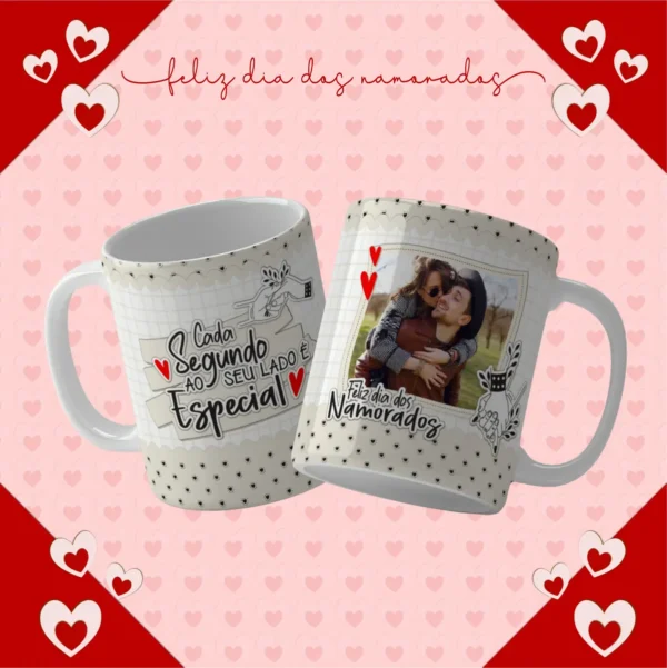 Kit Artes Dia dos Namorados para Caneca, Almofada e Azulejo