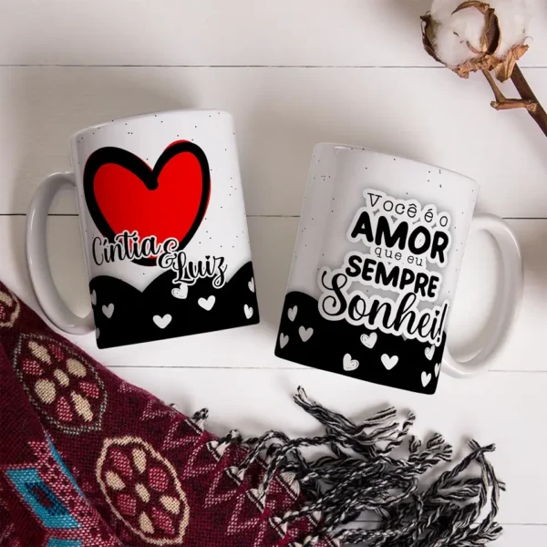 Kit Artes Dia dos Namorados para Canecas e Azulejos