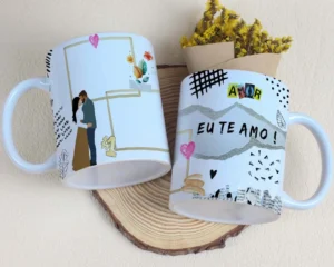 Kit Artes Editáveis para Caneca Dia dos Namorados