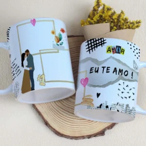 Kit Artes Editáveis para Caneca Dia dos Namorados