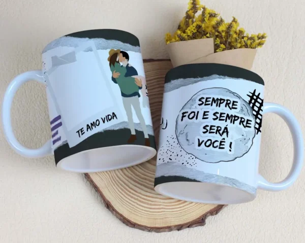 Kit Artes Editáveis para Caneca Dia dos Namorados