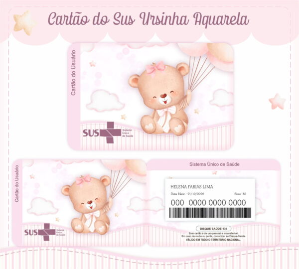 Kit Baby Ursinha Aquarela