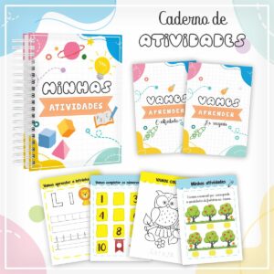 kit Caderno Atividades Kids