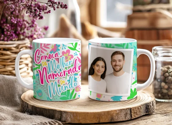 Kit Caneca Dia dos Namorados - Artes Editáveis Românticas