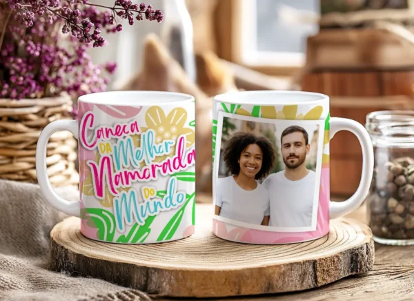 Kit Caneca Dia dos Namorados - Artes Editáveis Românticas