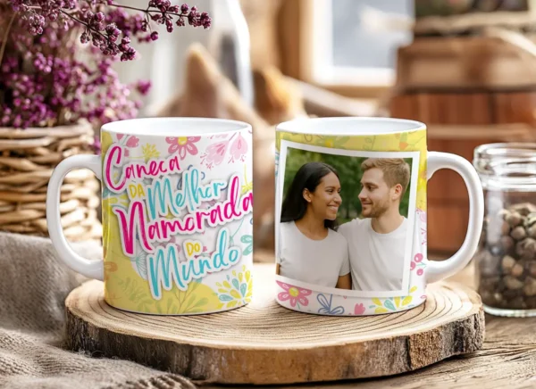 Kit Caneca Dia dos Namorados - Artes Editáveis Românticas