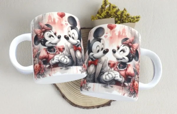 Kit Caneca Mickey e Minnie Dia dos Namorados