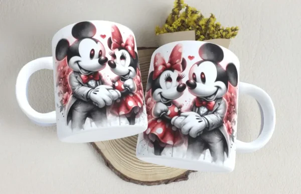 Kit Caneca Mickey e Minnie Dia dos Namorados