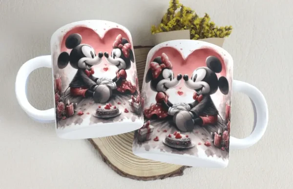 Kit Caneca Mickey e Minnie Dia dos Namorados
