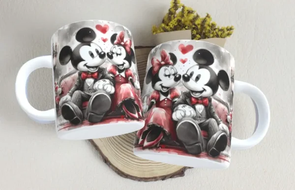Kit Caneca Mickey e Minnie Dia dos Namorados